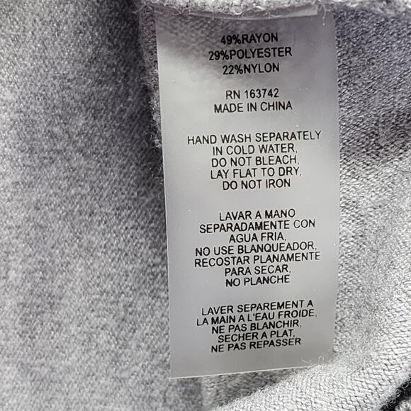 Aaeda Sweater Womens L Gray Blue Dragonfly Cap Sleeve Pullover Casual Whimsy - Picture 5 of 8